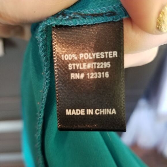 Iris Basic Sheer Turquoise Tank - Picture 6 of 6